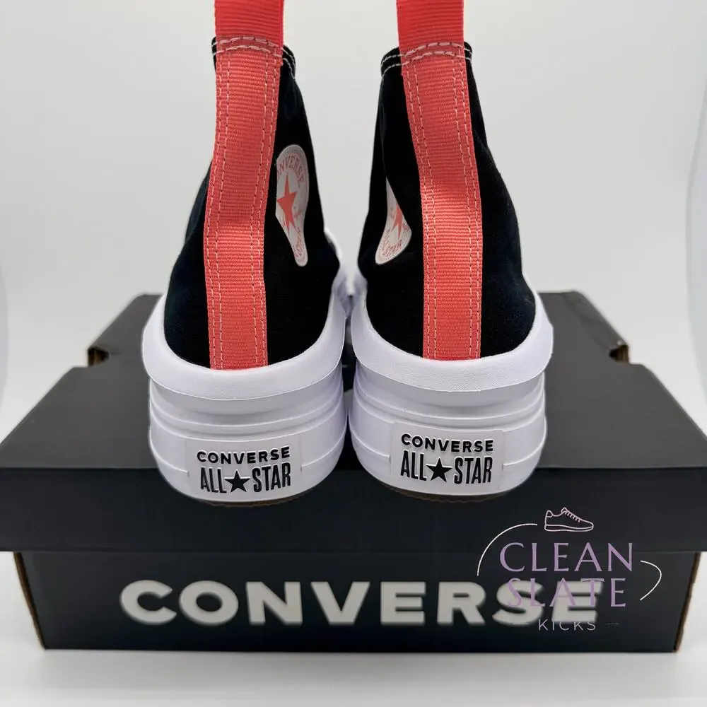 Converse CTAS Move Hi Black Pink Kids 5.5 Womens 7 NIB